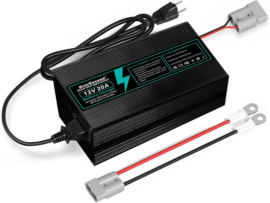12V 20A LiFePO4 Batterijlader – Lithium Batterij Oplader – Acculader – Lithium Acculader – Camper Batterijlader – Snelle Oplaadtijd – Meervoudige Beveiliging