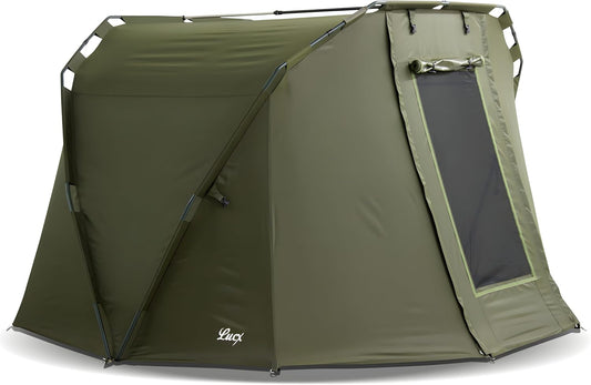 Lucx® Caracal Bivvy Vistent voor 1 tot 2 personen, karpertent, 295 x 290 x 165 cm, 10.000 mm waterkolom, campingtent
