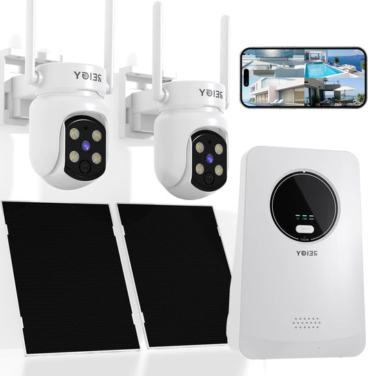 Draadloze Beveiligingscamera – Solar Camera – WiFi Camera – Outdoor Camera – Surveillance Camera – 4MP Resolutie – 360° Draaibaar Met Zonnepaneel - QUORE
