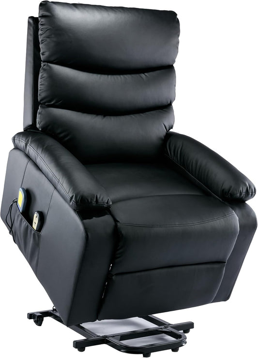 ASTAN HOGAR Ceci AH-AR10530NG Relaxstoel met zelfhulpfunctie, elektrisch liggen, massage en thermotherapie, zwart