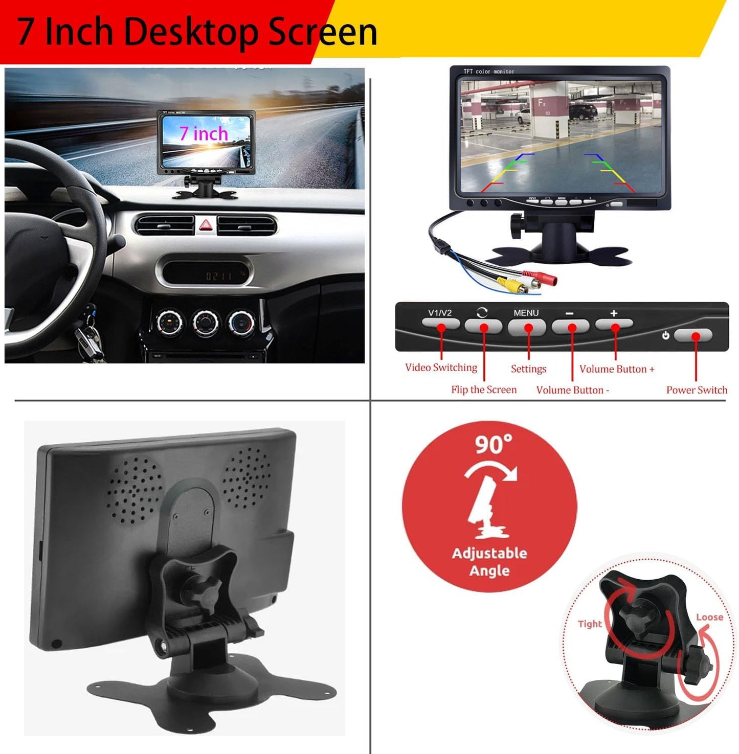 HD Auto IP68 1280Pixels Transporter Remlicht Dak Achteruitrijcamera Achteruitrijcamera met Dubbele Lens Camera met Hoek Verstelbaar Compatibel met Mercedes Benz viano Vito W639 V6 van Transporter