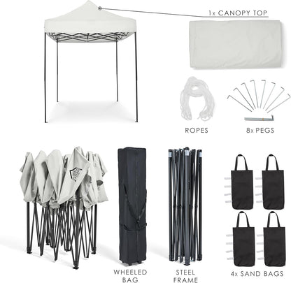 All Seasons Gazebos 3x2m Heavy Duty volledig waterdicht pop-up tuinhuisje met accessoirepakket - wit