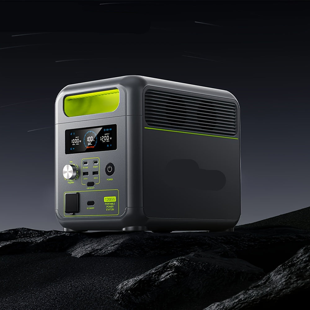 Draagbare Powerstation – Mobiele Energiebron – Noodstroom – Outdoor Accu – 1024Wh Capaciteit – 1200W Vermogen