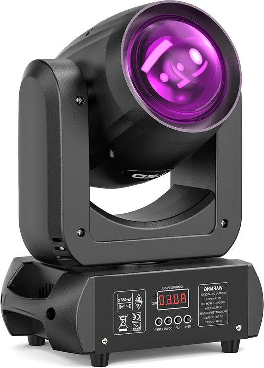 Movingheadlicht – Discolamp – Podiumverlichting – DJ Licht – LED Moving Head – 150W RGBW LED – 540° Draaibereik – 8 GOBO’s – DMX512 Geluidsgestuurd