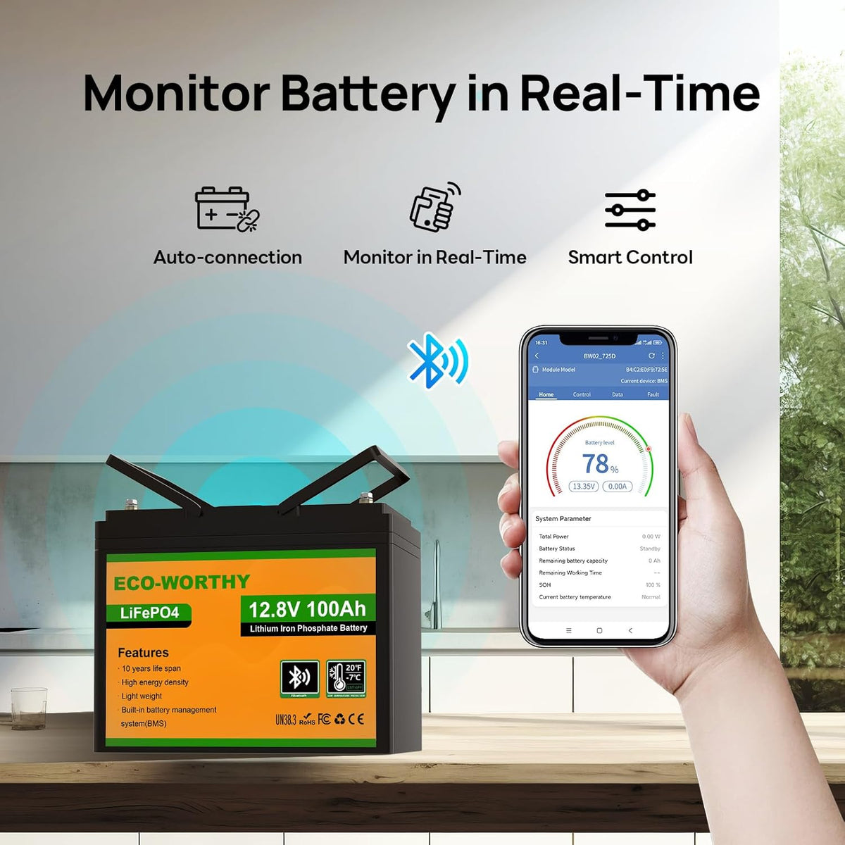 ECO-WORTHY 260 W 12 V flexible solar panel, complete kit: 2 x 130 W flexible solar panel + 100 Ah lithium battery + 600 W 12 V sine wave inverter + 30 A PWM charge controller - QUORE