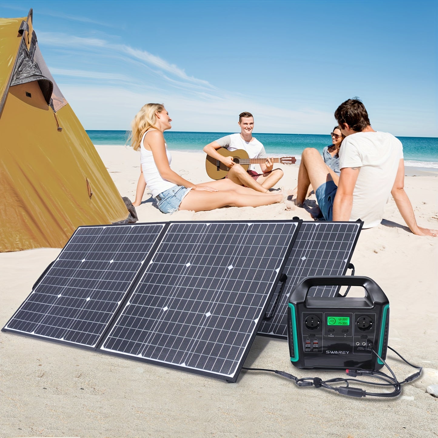 Power Station – Portable Generator – Mobiele Stroomvoorziening – Draagbare Accu – Zonne-energie Generator – 725 Wh Lithium Batterij – 1000 W Output Met Snelladen