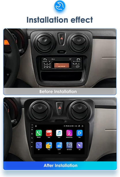 Ossuret Autoradio voor Renault Lodgy Dacia Dokker (2012-2021), 9 Inch Android 13 Aanraakscherm 2+32GB GPS Navigatie met Carplay Android Auto WiFi Bluetooth Stuurwielbediening DSP USB