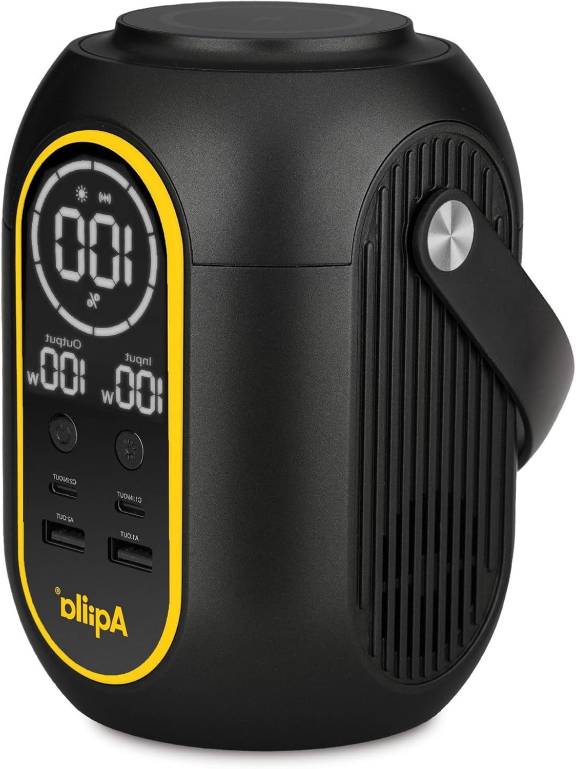 PowerStation 200 Wh, 140 W, 54000 mAh Power Station, 2 x USB-C, 2 x USB-A, Portable Power Station, Wireless Charging, LED Light 120 Lumens, LCD Display, Powerbird S140, Black - QUORE