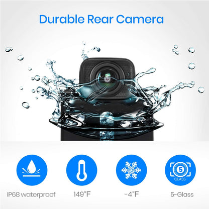 AUTO-VOX CS2 Achteruitrijcamera Draadloos, Draadloze Digitale Back-Upcameraset, Stabiele Signaaloverdracht, 1/3 Cmos-Kleursensor, Gespiegeld Camerabeeld, 4,3" Monitor, Super Nachtzicht