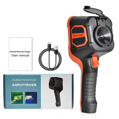 Infrarode Thermische Beeldvormingscamera, 210 x 160 IR Resolutie Handheld Thermische Beeldvormingscamera 9Hz Refresh Rate, Navulbare 6GB MicroSD met Dalingsduurzaamheid voor Motor, Motor