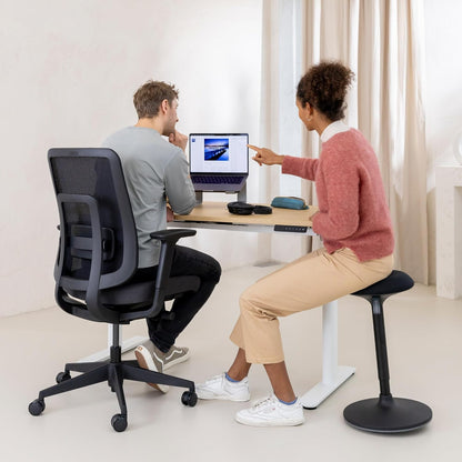 Ergotopia PureBack Ergonomische bureaustoel, ergonomisch met 4D-armleuningen en synchroonmechanisme, voor thuiskantoor, kantoor en gaming, comfortabele draaistoel voor gezond zitten