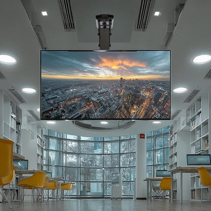 Maclean Elektrische TV-Plafondbeugel 32-70" voor plafond & schuine daken | Traploos kantelbaar tot 75° | Afstandsbediening | Max. 35 kg | VESA 600x400 (Plafondbeugel)