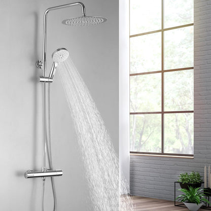 Douche Systeem Met Thermostaatkraan – Thermostatische Douchekraan – Regendouche – Badkamerkraan – Mengkraan – Glanzend Chroom – Constante Watertemperatuur – Veilig En Duurzaam
