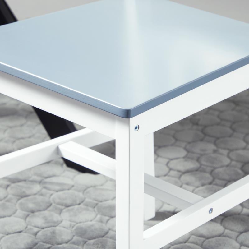 Eetkamerstoel – Stoel – Kuipstoel – Eettafelstoel – Keukenstoel – Massief Grenenhout – Grijze Stof Bekleding – Open Rugleuning – 41x46,5x85 cm – Duurzaam & Comfortabel