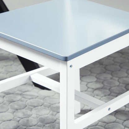 Eetkamerstoel – Stoel – Kuipstoel – Eettafelstoel – Keukenstoel – Massief Grenenhout – Grijze Stof Bekleding – Open Rugleuning – 41x46,5x85 cm – Duurzaam & Comfortabel