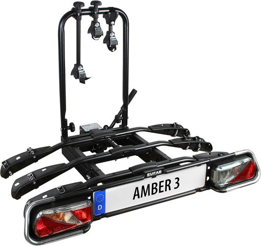 EUFAB 11555 bicycle carrier Amber III, black, approx. 102 x 74 x 72 cm - QUORE