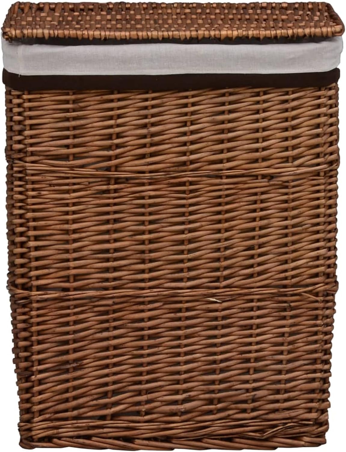 Wasmand – Wasbox – Wassorteerder – Opbergmand – Waszak – Handgevlochten Wilgentakken – Ruime Inhoud 43x34x57,5 cm