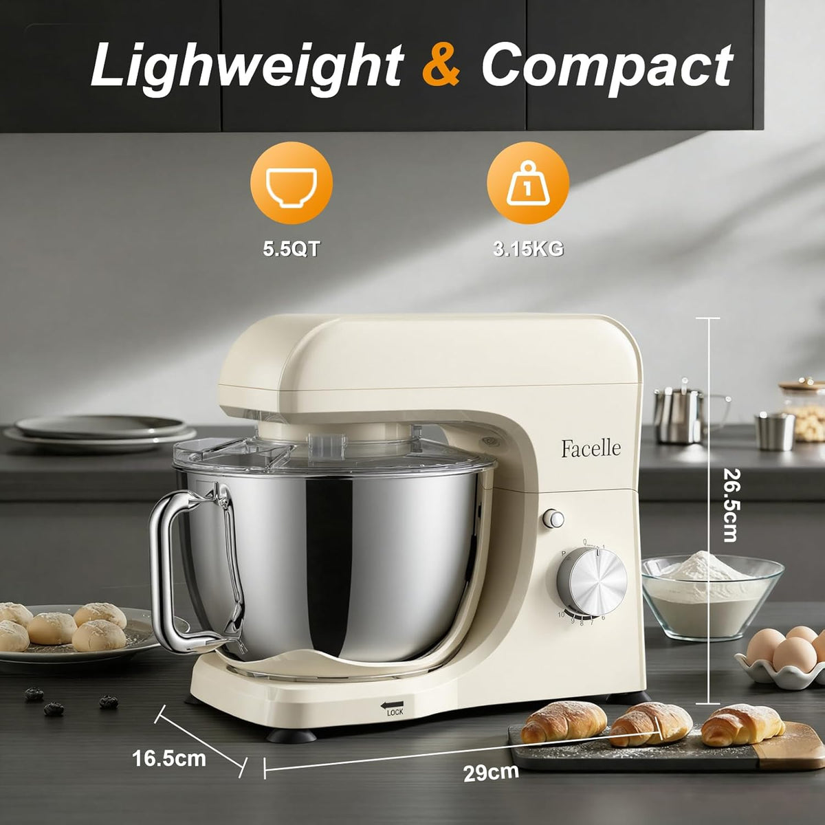 Facelle Stand Mixer - Wit