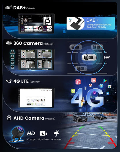 [4G + 64G] Dual DIN Android 15 autoradio voor Mazda 6 GJ Atenza 2012-2016 CarPlay, DSP, camera+MIC, stuurbediening, RDS, 4G, wifi, Dab, Bluetooth 5.0, 9 inch IPS-display