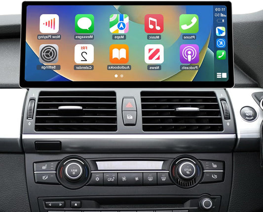 Road Top CarPlay Screen, 12.3 inch Car Radio Touch Screen for BMW X5 X6 Series E70/E71 with CCC System (2007-2009 years), Car Stereo with Narrow Bezel, Compatible with CarPlay/Android Car/MirrorLink - QUORE