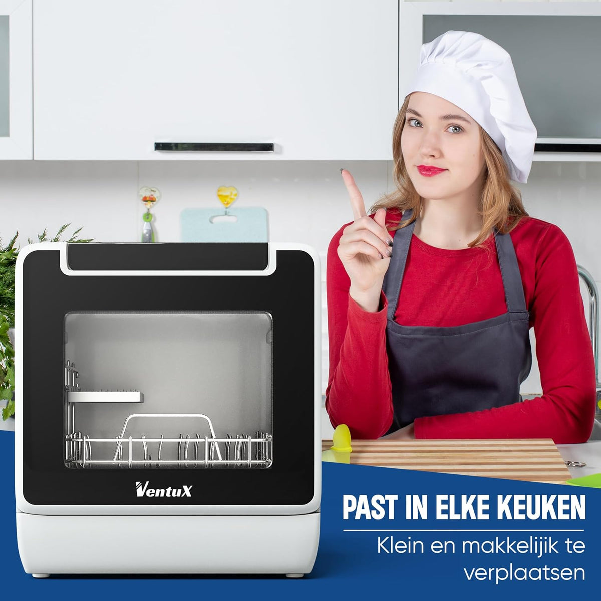 Mini Dishwasher with App Control – Portable Countertop Dishwasher for Kitchen, Camping & Apartments – Compact Table Top Dishwasher with 8 Programs, Energy Efficient