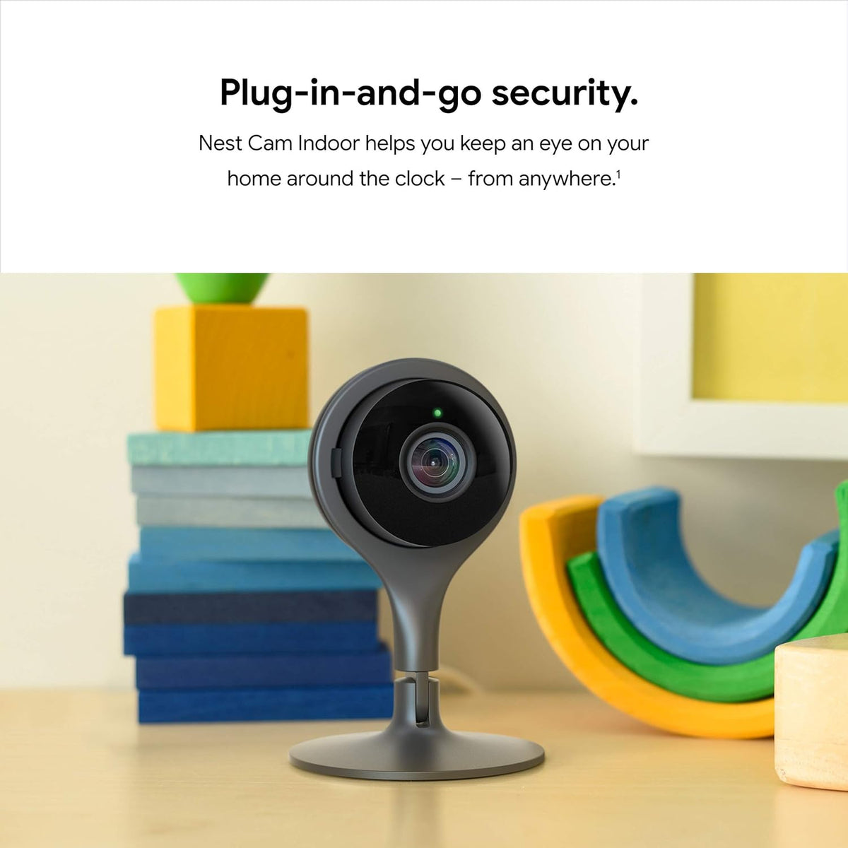 Nest Cam Indoor Security Camera Black Silver NC1102ES