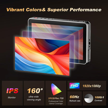VILTROX DC-X3 DCX3 camera Field Monitor Touchscreen 2000Nit 4K 6 inch HDMI camera monitor met batterij Full HD 1920x1080 IPS 3D LUT met zonnekap, opbergtas voor Sony Canon Nikon DSLR