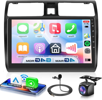 Android Autoradio – 4G+64G Multimedia Systeem – Auto Stereo – Navigatie Unit – Inbouw Radio – 10,1 Inch HD Aanraakscherm – Draadloze CarPlay & Android Auto