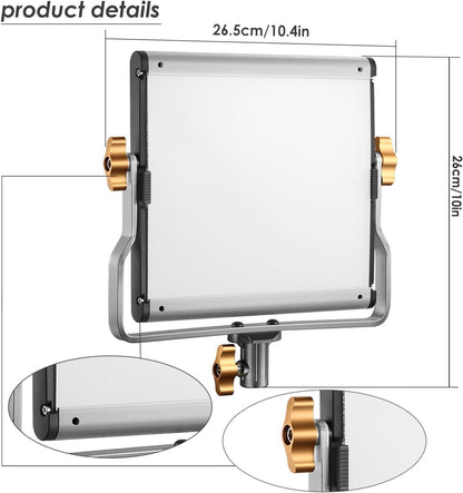 Tweekleurige Led Videolampen Set Van 2 – Videolampen – Fotolampen – Studiolampen – Lichtset – Dimbaar 3200-5600K – Inclusief Lichtstatief 92-190 Cm