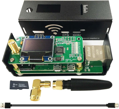 MM100 Upgraded MMDVM Hotspot Ethernet WLAN Port & WiFi DMR D-Star YSF P25 NXDN POCSAG Digitale Voice Modem Preloaded Pi-Star 4.2 Aluminium Case Two Colors OLED-scherm