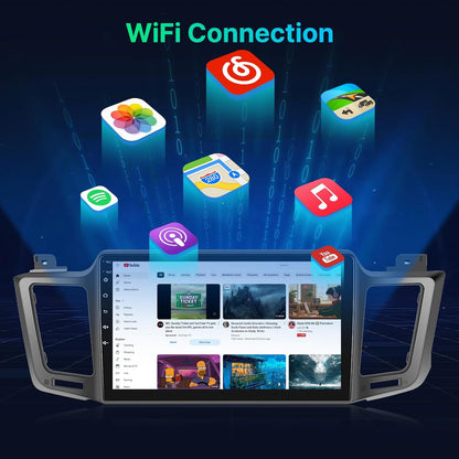[2+64G]Android 13 Car Stereo for Toyota RAV4 2013-2019 with Wireless Carplay & Android Car, 10.1 Inch Touch Screen Car Radio with WiFi GPS Mirror Link DSP FM/RDS Radio SWC + AHD Rear View Camera