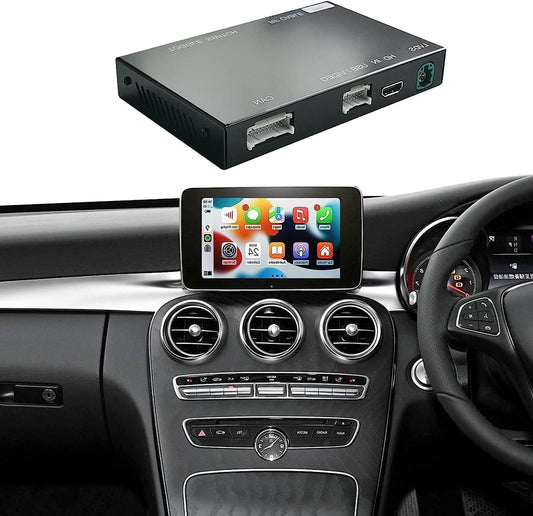 Ninetom Wireless Carplay Retrofit Kit Decoder for 2015-2018 Mercedes Benz C GLC CLA GLA Class W205 with NTG5.0 System, Supports Android Auto, Mirrorlink, Rear View Camera - QUORE