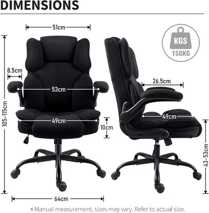 Bureaustoel – Directiestoel – Kantoorstoel – Werkstoel – Gamingstoel – Ergonomisch Design – Verstelbare Hoogte 150 kg Draagkracht