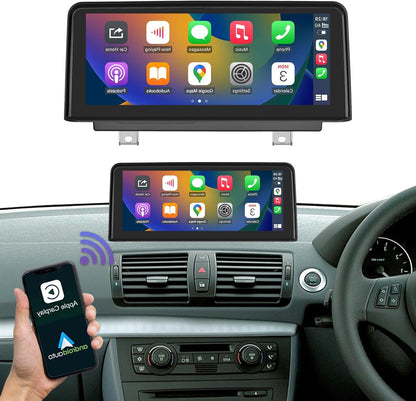 Road Top Wireless Carplay Android Car, 10.25 Inch Car Stereo Receiver for BMW 1er E81/E82/E87/E88 2004-2008 Year with CCC System, 1920 * 720 Car Touch Screen Multimedia Radio Receiver - QUORE