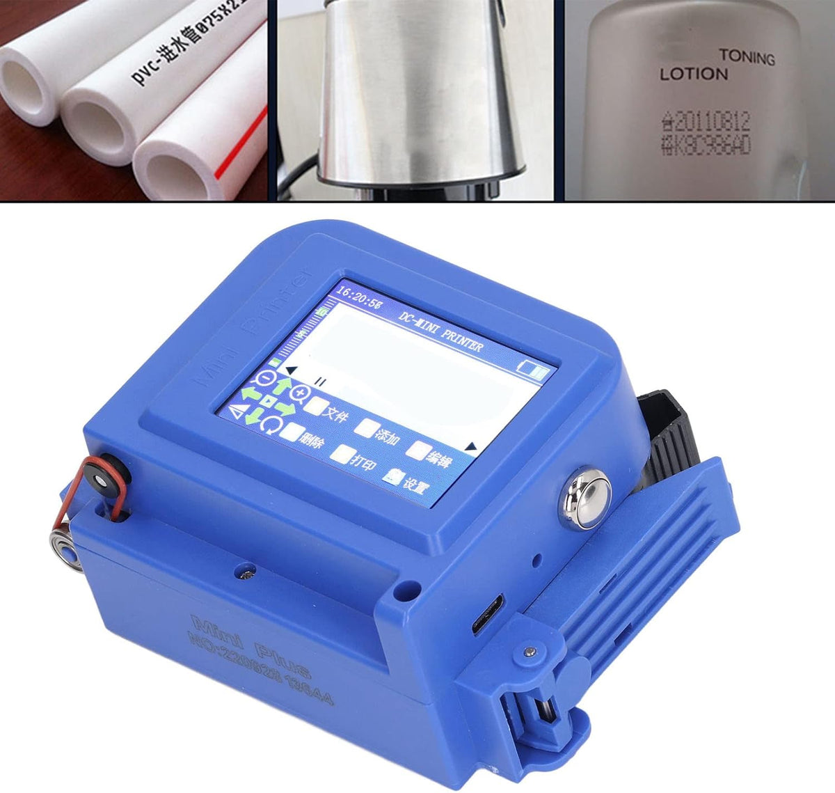 Inkjetprinter, 25W 4-core CPU USB-contact Opladen HD LED-aanraakscherm Draagbare Inkjetprinter 100-240V Betrouwbare Prestaties voor Kunststof voor (EU-stekker)