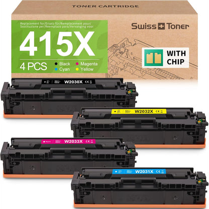 Toner 4-Pack – Tonercartridge – Printercartridge – Kleurtoner – Laserprinter Toner – Hoge Paginacapaciteit Tot 7500 Pagina’s – Plug & Play Met Ingebouwde Chip