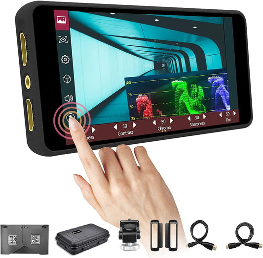 Portkeys PT5 II 5" Camera Monitor Touchscreen 500 Nits Helderheid, 3D LUT-ondersteuning Luma/RGB-golfvorm 4K HDMI-uitgang Full HD Video-assistent Monitor voor DSLR en Camera