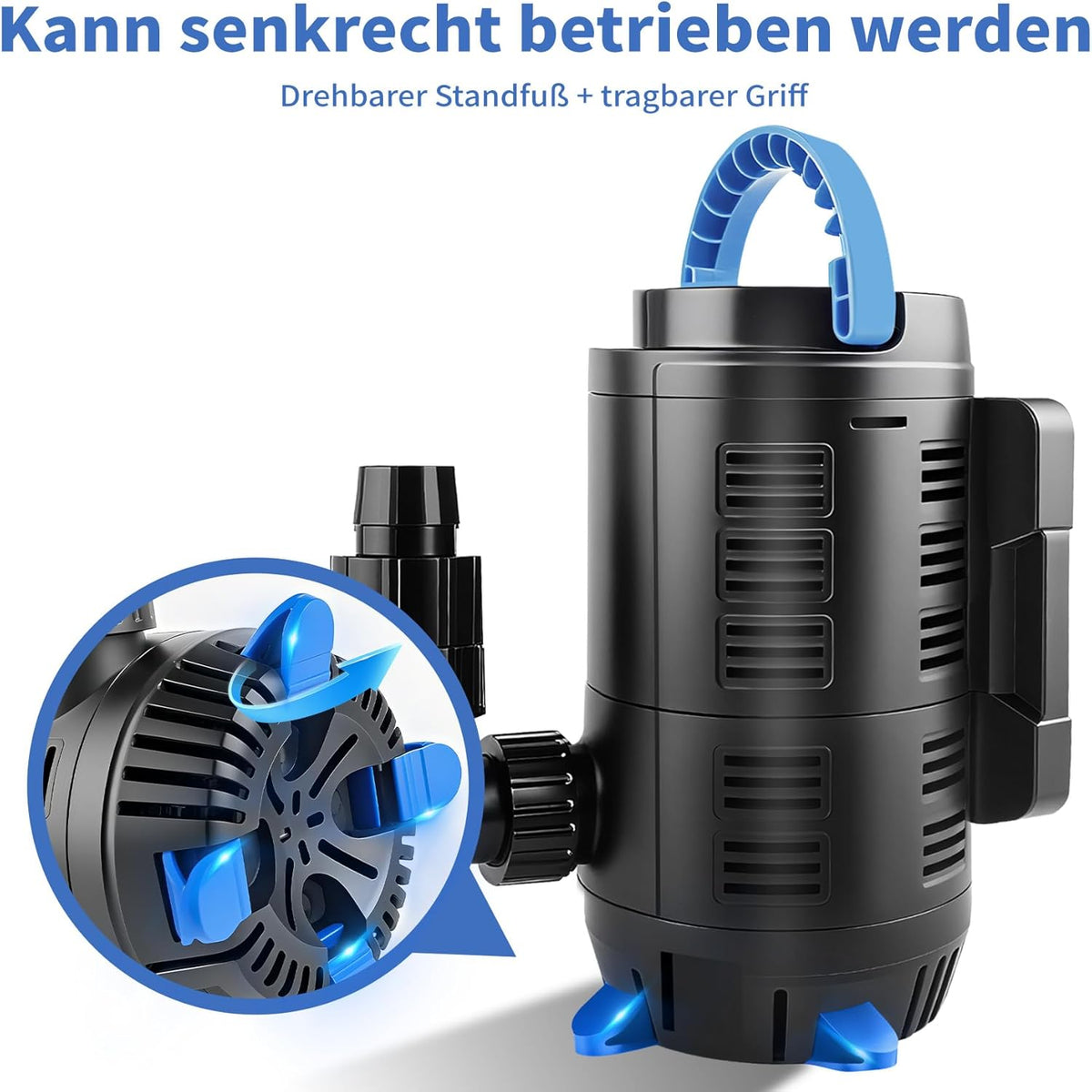 Vijverpomp – Waterpomp – Beeklooppomp – Filterpomp – Fonteinpomp – Regelbaar – 180W Eco-Motor – 15.000 l/u Capaciteit