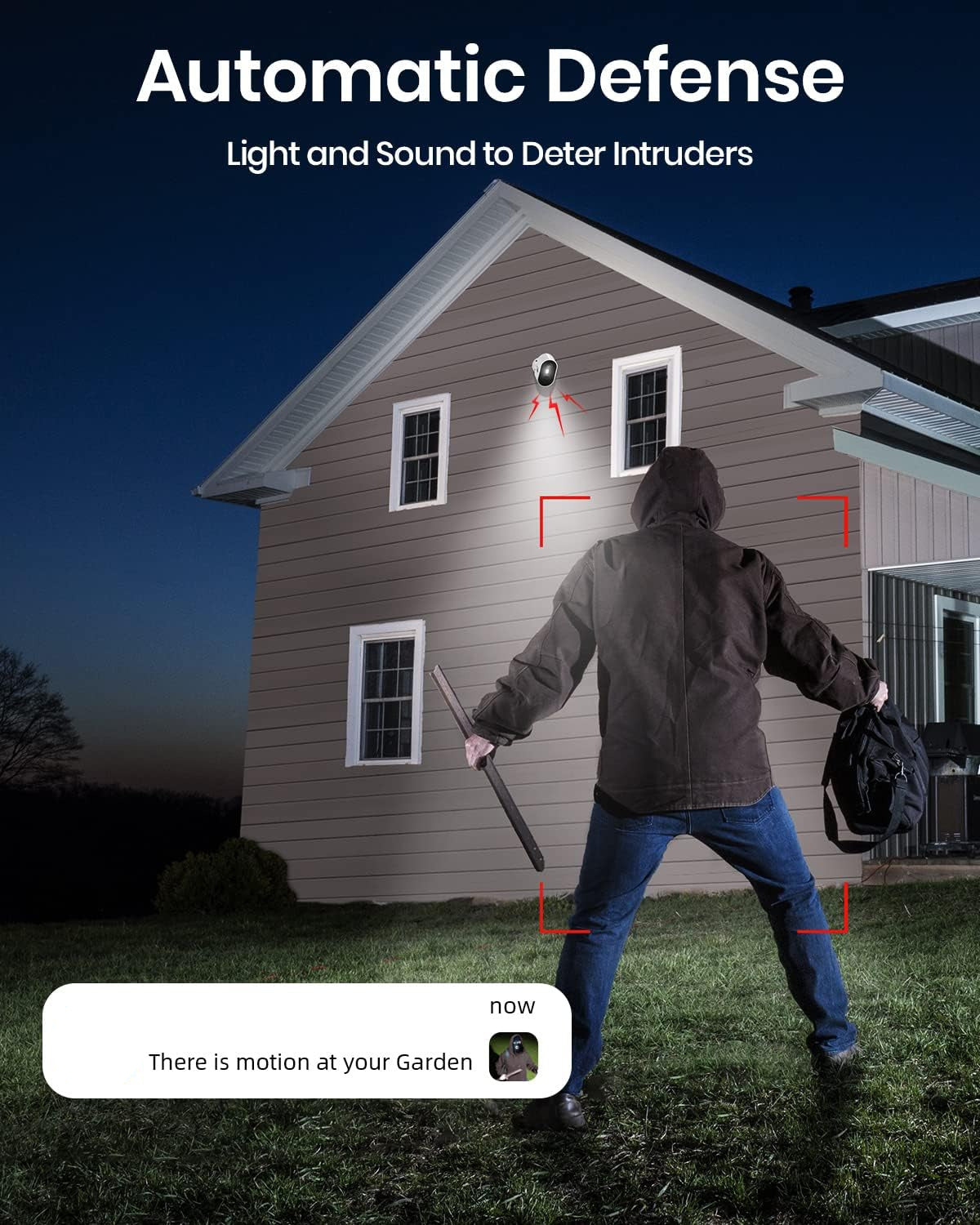 Draadloze Buitenbeveiligingscamera – Beveiligingscamera Buiten – Wifi Beveiligingscamera – Huisbeveiligingscamera – Buitencamera Draadloos – 5MP 3K Ultra HD – PIR Bewegingsdetectie Met 240 Dagen Batterijduur
