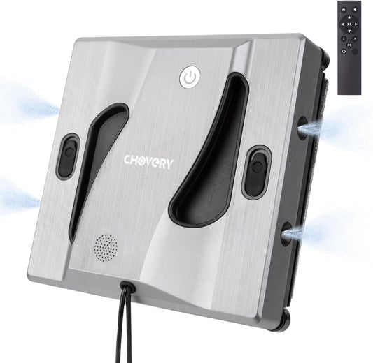 CHOVERY CL4 Window Cleaner Robot with 4 spray heads 6000Pa Window Cleaning Washer Robot with 5.0 All Intelligent Navigation 65dB Low Noise Glass Cleaning Robot for Framed/Frameless Surface - QUORE