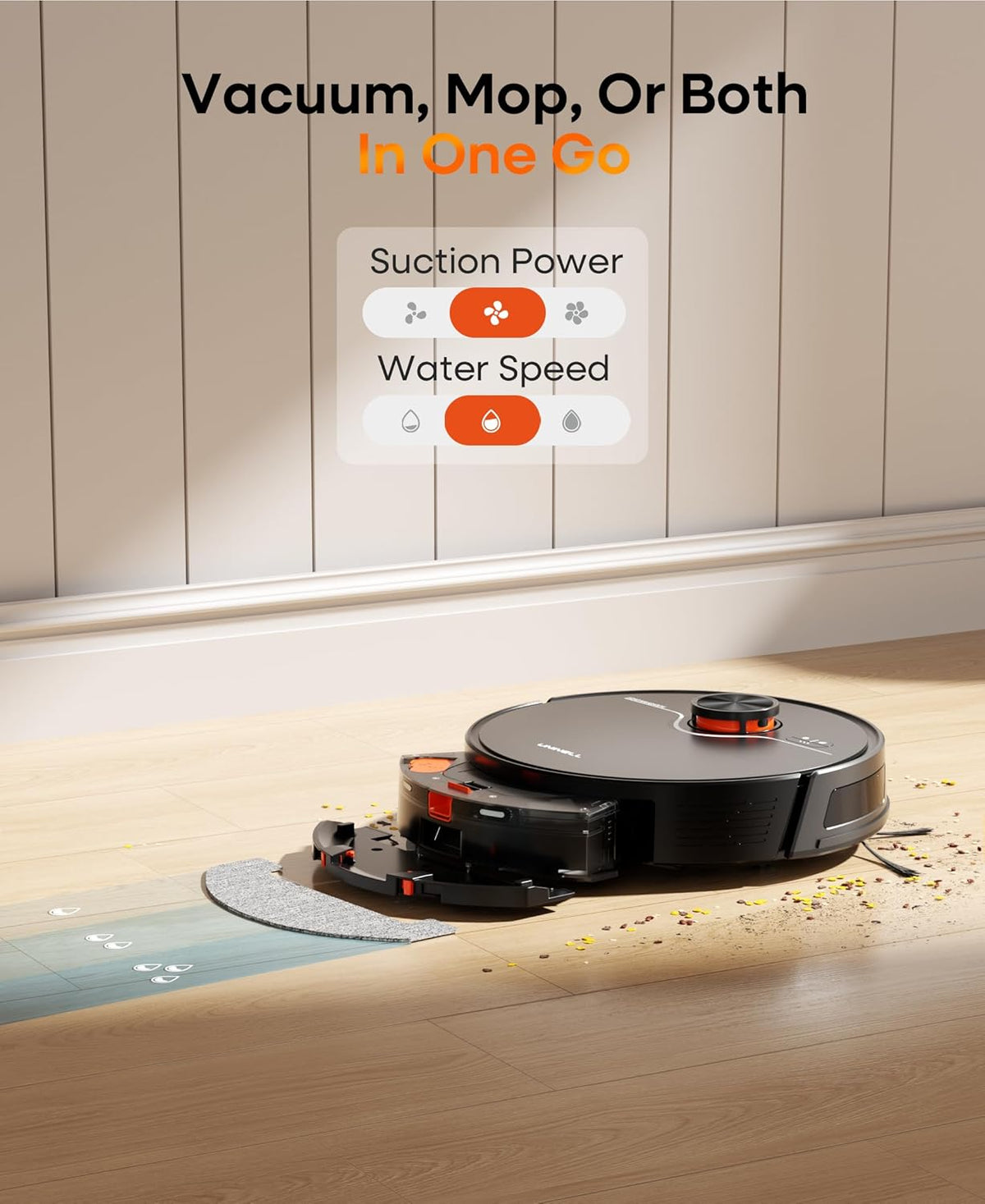 Robotstofzuiger met Dweilfunctie – Robotstofzuiger – Schoonmaakrobot – Dweilrobot – Automatische Stofzuiger – Compact Formaat – Intelligente Navigatie
