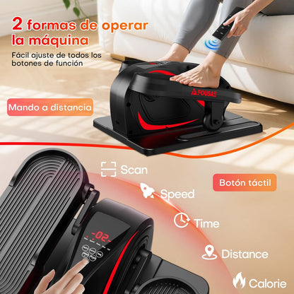 Undertable Elliptical Trainer for Home, 2-in-1 Electric Elliptical Trainer with 15 Speeds and 3 Automatic Modes, Pedal Trainer for Seniors with Remote Control, Silent and Portable Leg Trainer - QUORE