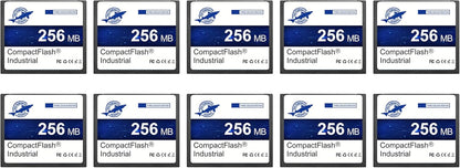 Dogfish Compact Flash geheugenkaart, 256 MB, 10 stuks, industriële CF Card type I voor industriële apparaten, CNC-machines, ingebedde systemen en oude camera's