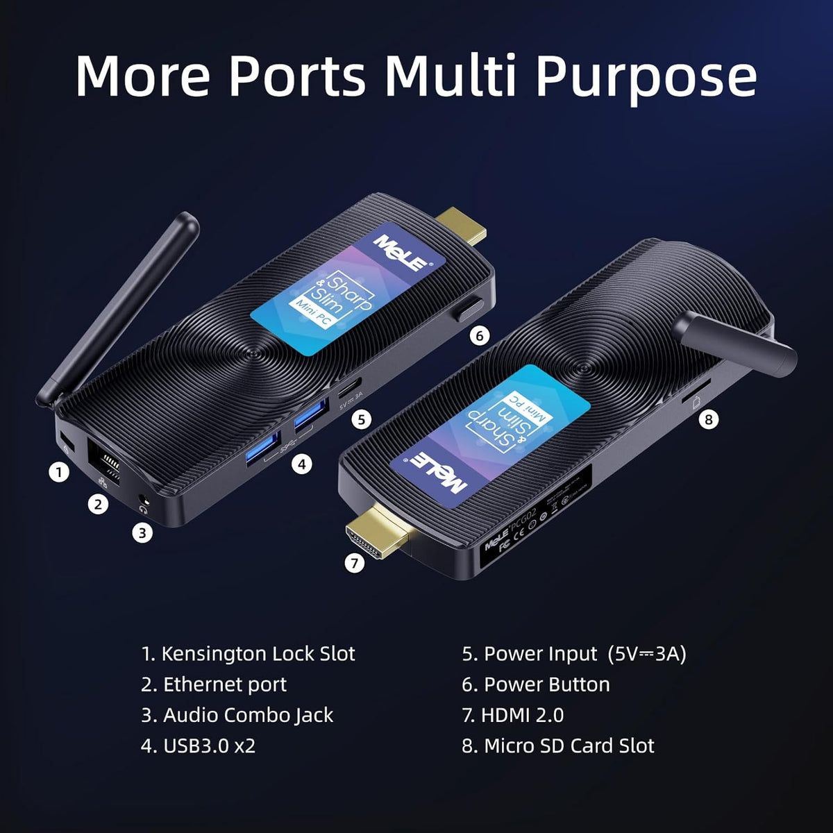 Mini PC – Mini Computer – Micro PC – Compact Desktop – Fanless Design – Stil, Krachtige Alder Lake N100 Processor tot 3,4 GHz – Uitbreidbare 128GB Opslag