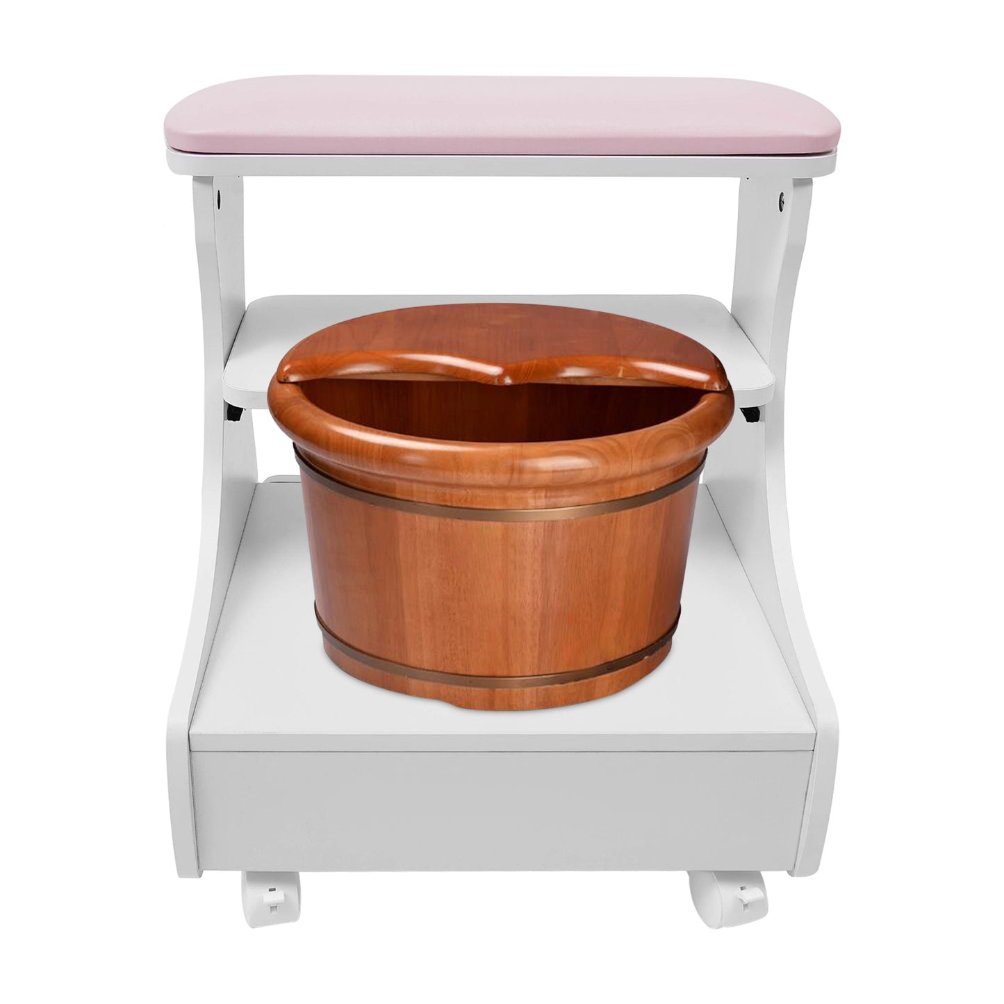 Foot Bath Trolleys on Wheels, Nail Rest Racks, Portable Esthetician Trolleys in Beauty Salons Or Nail Tech Spas, Foot Massage Stations