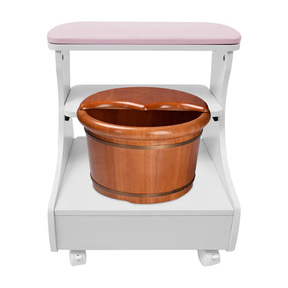 Foot Bath Trolleys on Wheels, Nail Rest Racks, Portable Esthetician Trolleys in Beauty Salons Or Nail Tech Spas, Foot Massage Stations