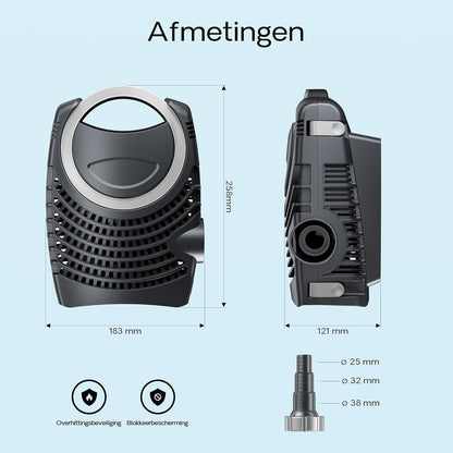 SunSun filterset voor 90.000 l UVC 72 W NEO10000 pomp 80 W slang 25 m skimmer vijverfilterset