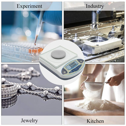 Bonvoisin Elektronische analytische weegschaal, 0,001 g, hoge precisie, 1 mg, wetenschappelijke, sieraden- en gouden keukenweegschaal
