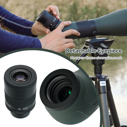 Svbony SA401 APO Spotting Scope, 25-75x100mm Apochromatisch Dubbele ED Objectieflens FMC Birding Scope, Digiscoping Compatibel met WiFi Camera SC001 for Bird Watching Wild Landscape Shooting Target