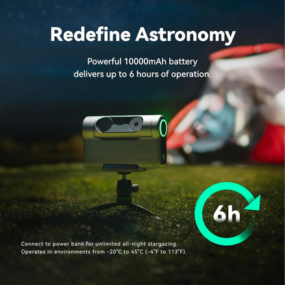DWARFLAB Dwarf 3 Smart Telescoop, eenvoudige EAA all-in-one, autofocus, 4K dubbele camera's voor astronomie, natuur en panorama, ultralicht (1,35 kg), voor alle 6 - 98 jaar